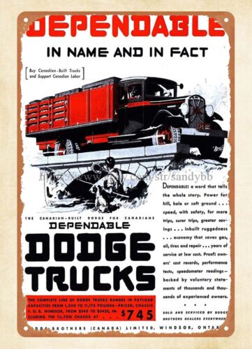 Vintage And Collectible Stores - Targa in metallo con camion del